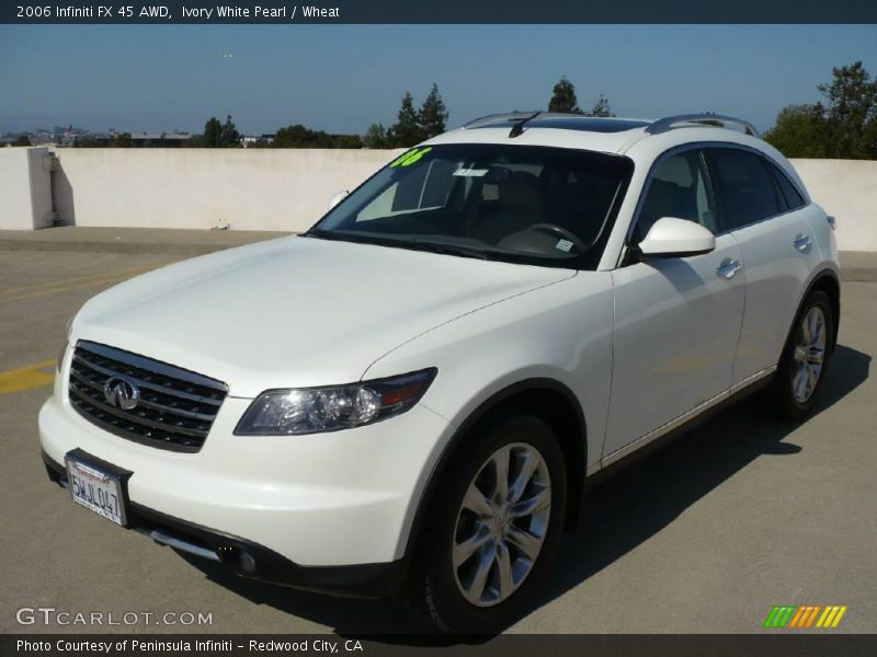 Ivory White Pearl / Wheat 2006 Infiniti FX 45 AWD