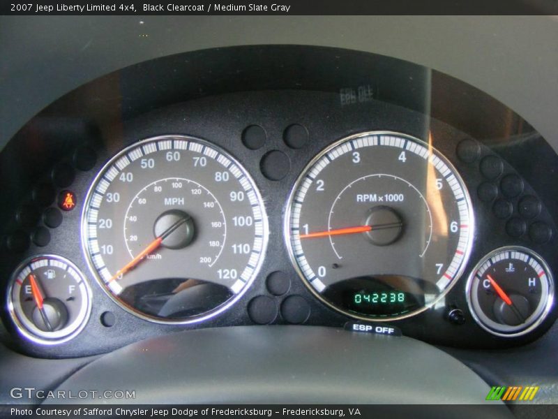 Black Clearcoat / Medium Slate Gray 2007 Jeep Liberty Limited 4x4