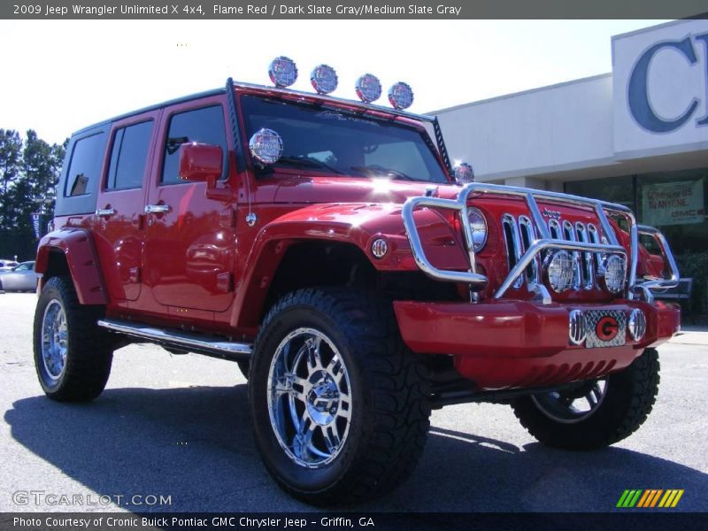 Flame Red / Dark Slate Gray/Medium Slate Gray 2009 Jeep Wrangler Unlimited X 4x4