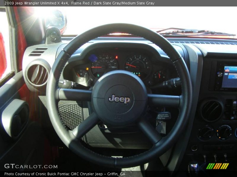 Flame Red / Dark Slate Gray/Medium Slate Gray 2009 Jeep Wrangler Unlimited X 4x4