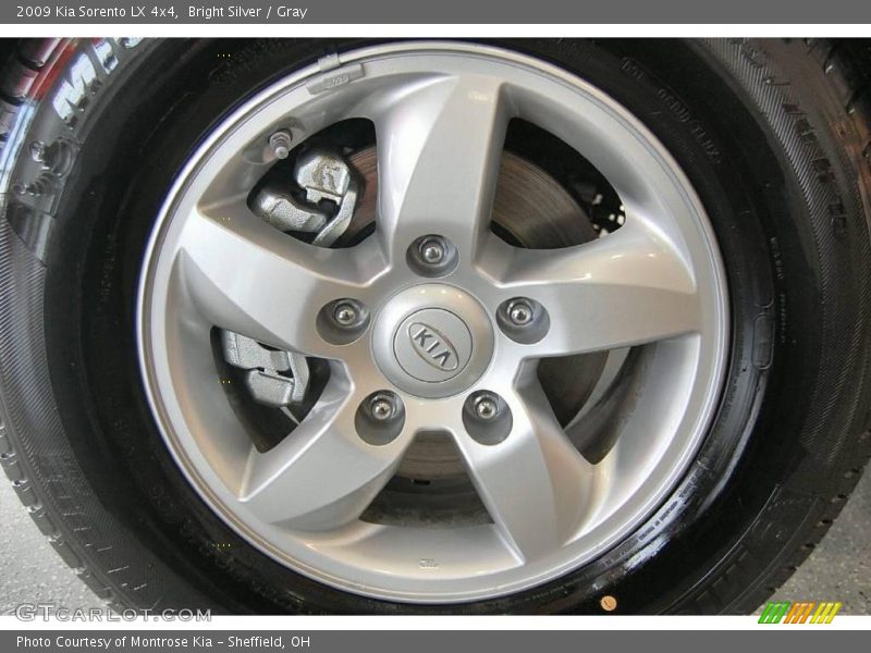 Bright Silver / Gray 2009 Kia Sorento LX 4x4