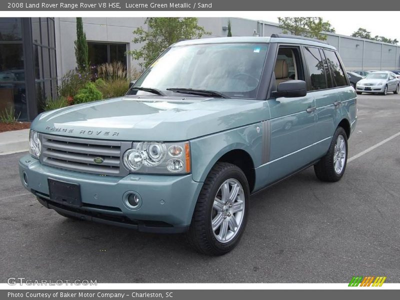 Lucerne Green Metallic / Sand 2008 Land Rover Range Rover V8 HSE