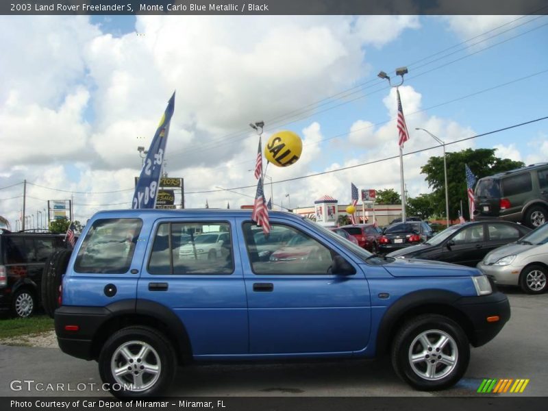 Monte Carlo Blue Metallic / Black 2003 Land Rover Freelander S