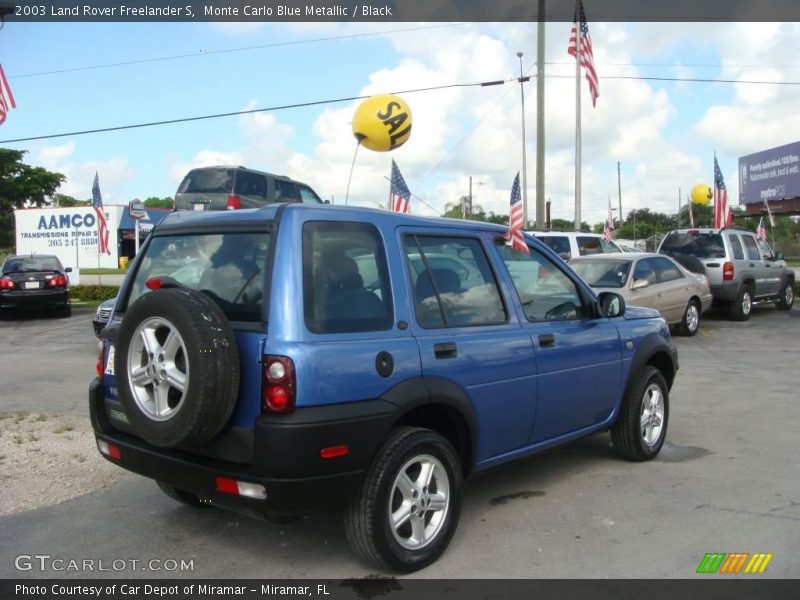 Monte Carlo Blue Metallic / Black 2003 Land Rover Freelander S