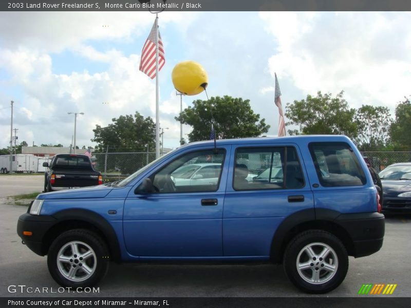 Monte Carlo Blue Metallic / Black 2003 Land Rover Freelander S