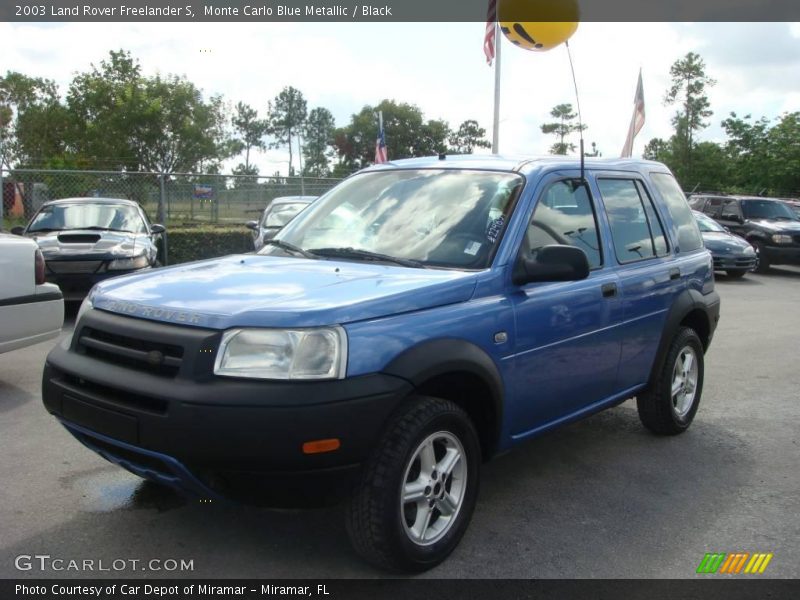 Monte Carlo Blue Metallic / Black 2003 Land Rover Freelander S