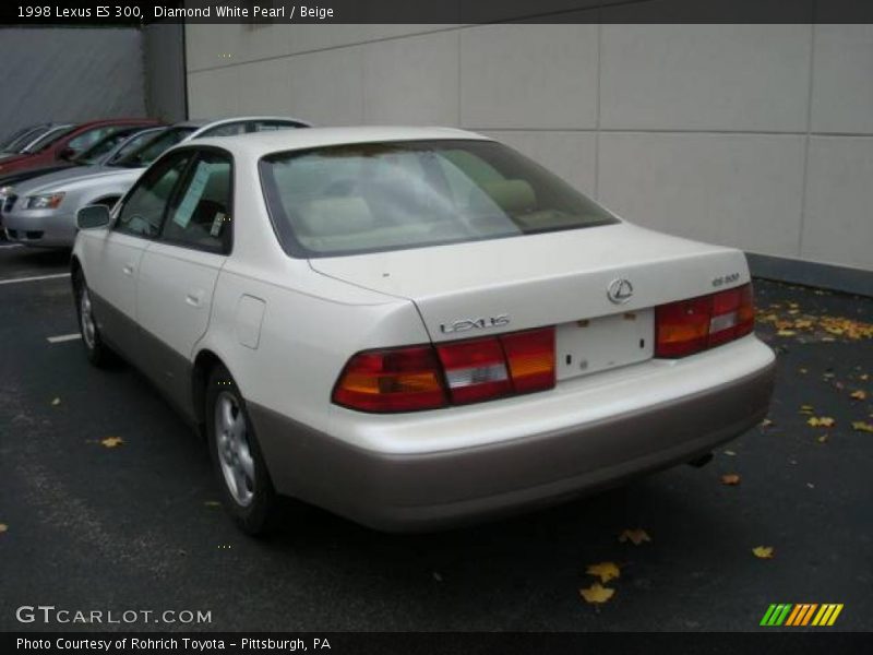 Diamond White Pearl / Beige 1998 Lexus ES 300
