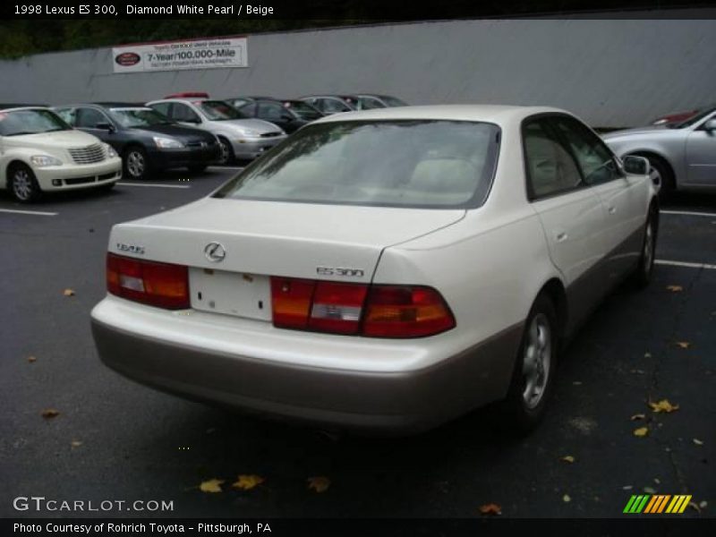 Diamond White Pearl / Beige 1998 Lexus ES 300