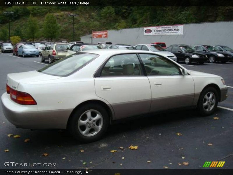 Diamond White Pearl / Beige 1998 Lexus ES 300