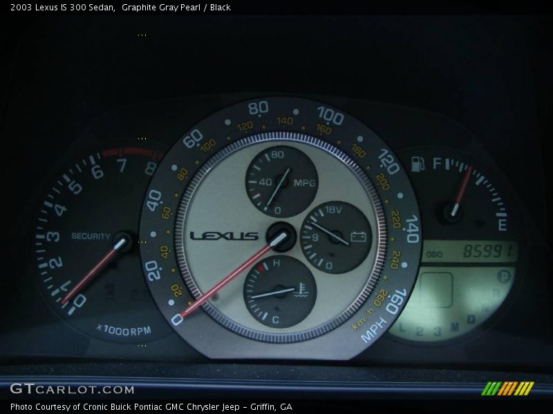 Graphite Gray Pearl / Black 2003 Lexus IS 300 Sedan