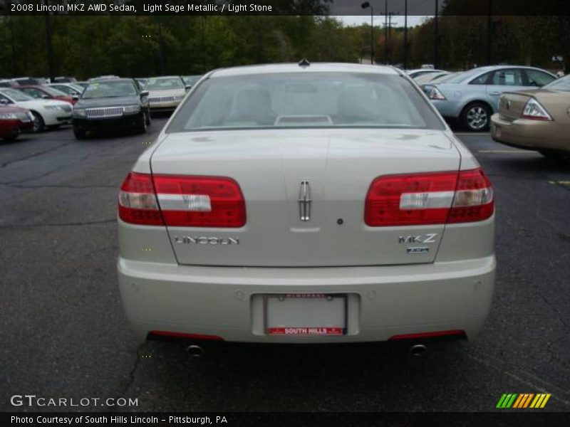 Light Sage Metallic / Light Stone 2008 Lincoln MKZ AWD Sedan