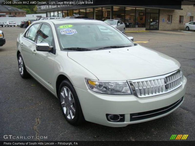 Light Sage Metallic / Light Stone 2008 Lincoln MKZ AWD Sedan
