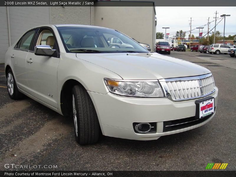 Light Sage Metallic / Sand 2008 Lincoln MKZ Sedan