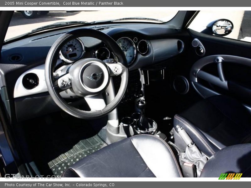 Cool Blue Metallic / Panther Black 2005 Mini Cooper Convertible