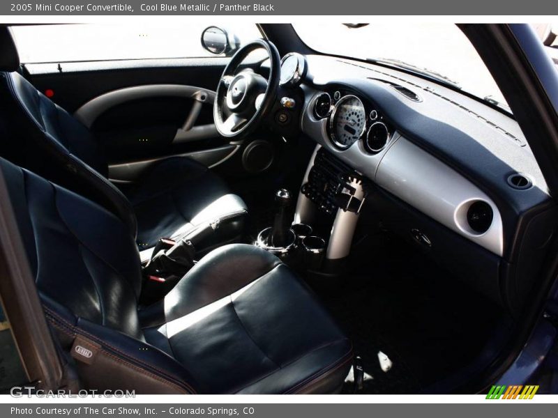 Cool Blue Metallic / Panther Black 2005 Mini Cooper Convertible