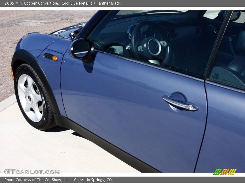 Cool Blue Metallic / Panther Black 2005 Mini Cooper Convertible