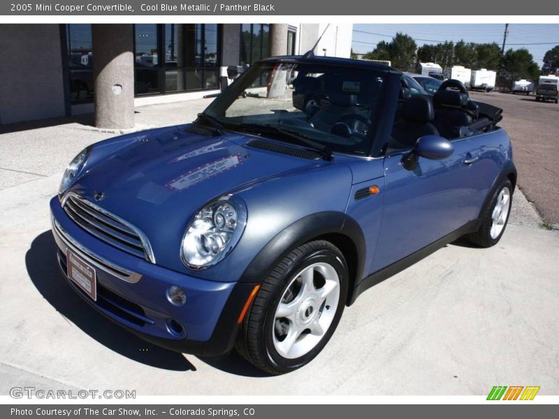 Cool Blue Metallic / Panther Black 2005 Mini Cooper Convertible