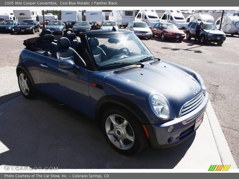 Cool Blue Metallic / Panther Black 2005 Mini Cooper Convertible