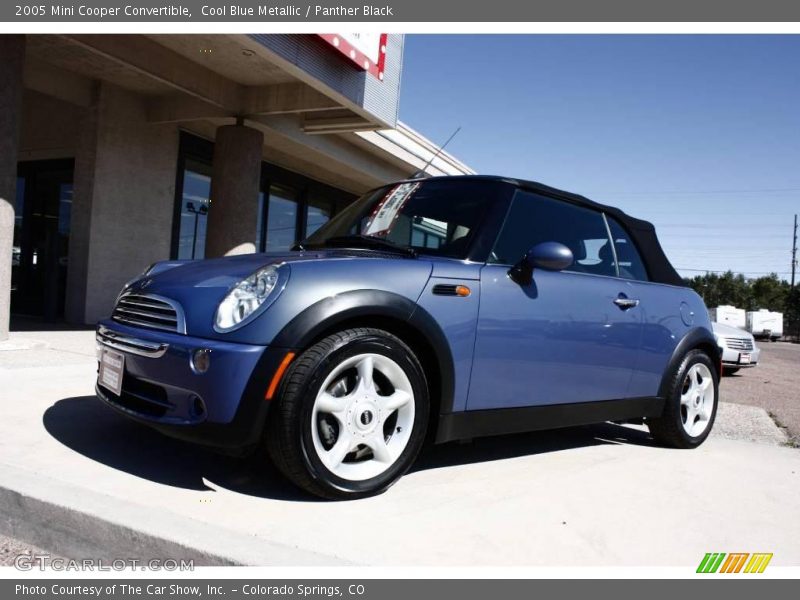 Cool Blue Metallic / Panther Black 2005 Mini Cooper Convertible