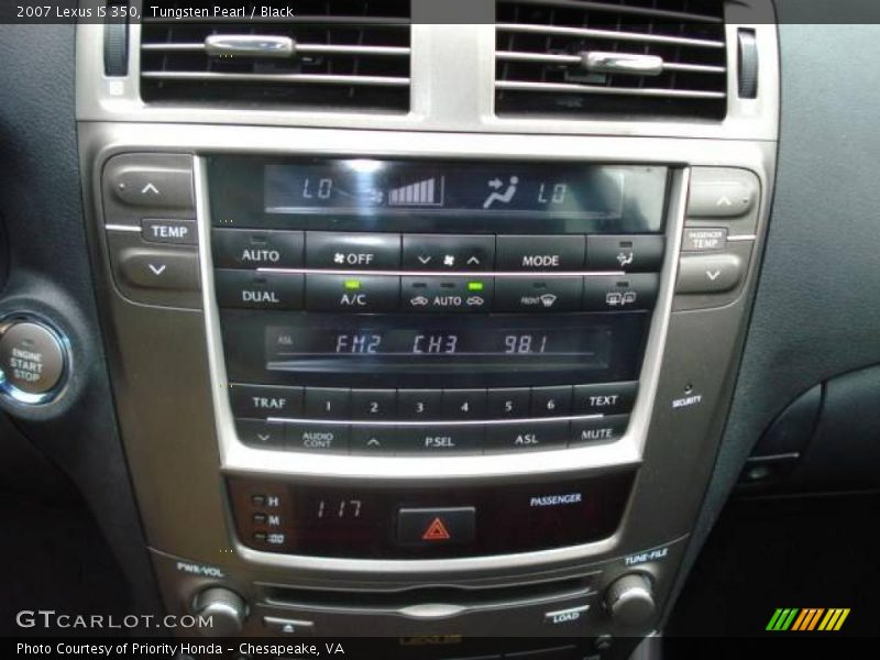 Tungsten Pearl / Black 2007 Lexus IS 350