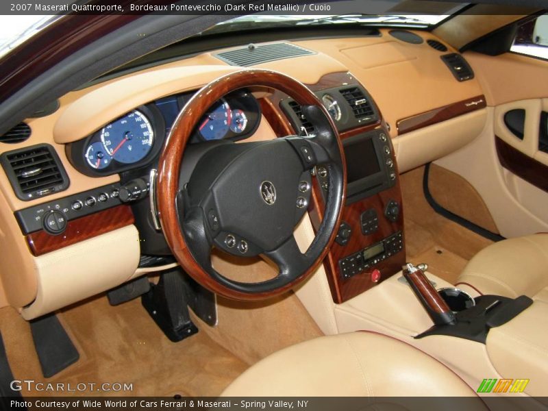 Bordeaux Pontevecchio (Dark Red Metallic) / Cuoio 2007 Maserati Quattroporte
