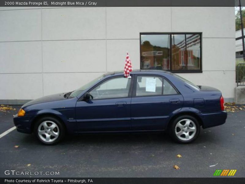 Midnight Blue Mica / Gray 2000 Mazda Protege ES