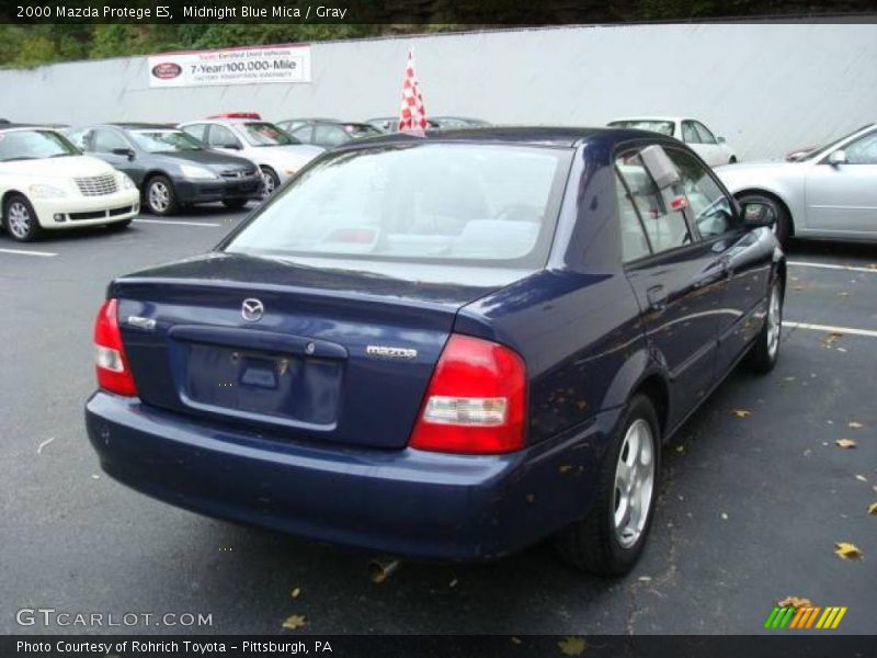 Midnight Blue Mica / Gray 2000 Mazda Protege ES