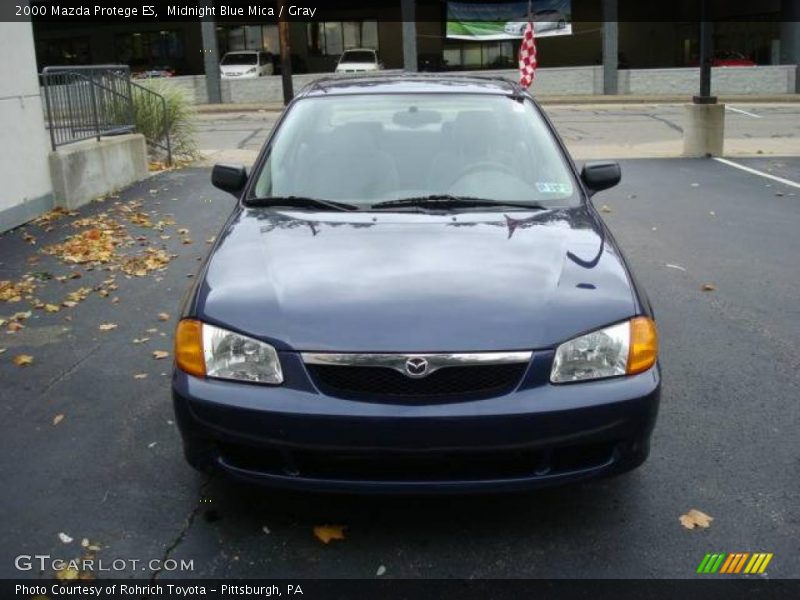 Midnight Blue Mica / Gray 2000 Mazda Protege ES