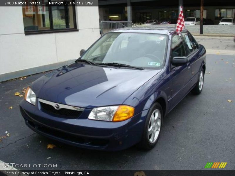 Midnight Blue Mica / Gray 2000 Mazda Protege ES