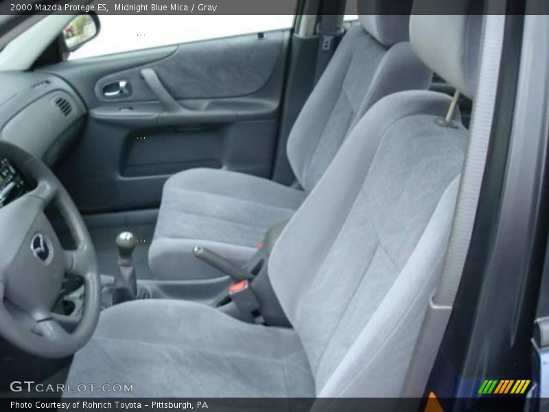 Midnight Blue Mica / Gray 2000 Mazda Protege ES