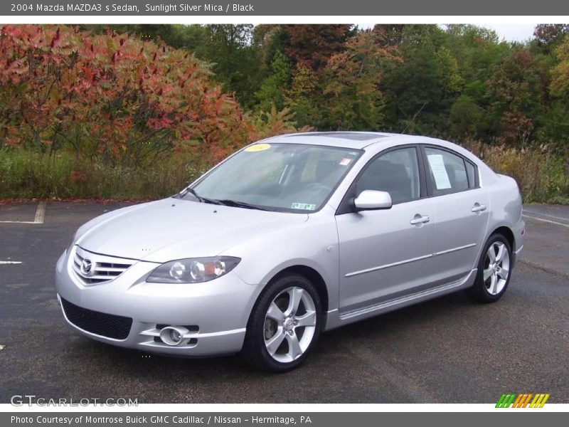 Sunlight Silver Mica / Black 2004 Mazda MAZDA3 s Sedan
