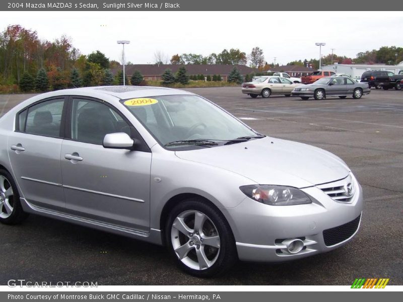 Sunlight Silver Mica / Black 2004 Mazda MAZDA3 s Sedan