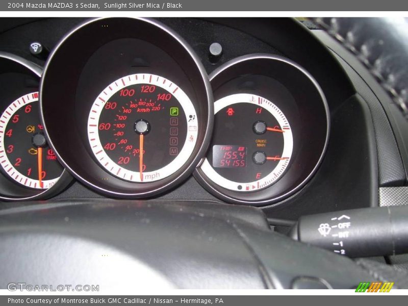 Sunlight Silver Mica / Black 2004 Mazda MAZDA3 s Sedan