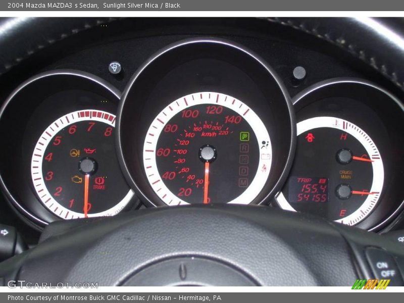 Sunlight Silver Mica / Black 2004 Mazda MAZDA3 s Sedan