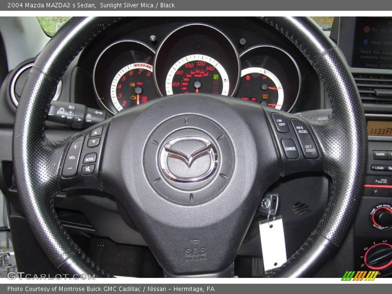 Sunlight Silver Mica / Black 2004 Mazda MAZDA3 s Sedan
