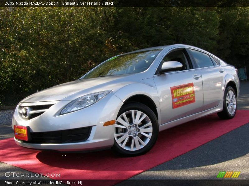 Brilliant Silver Metallic / Black 2009 Mazda MAZDA6 s Sport