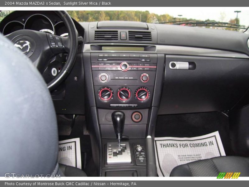 Sunlight Silver Mica / Black 2004 Mazda MAZDA3 s Sedan