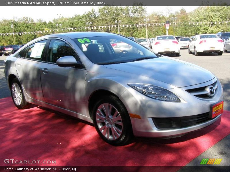 Brilliant Silver Metallic / Black 2009 Mazda MAZDA6 s Sport