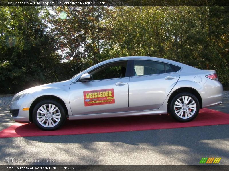 Brilliant Silver Metallic / Black 2009 Mazda MAZDA6 s Sport