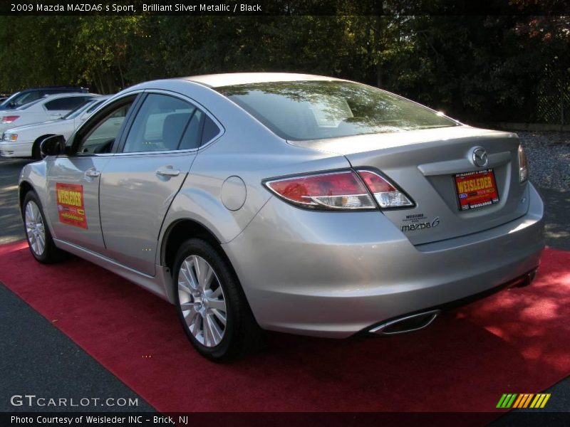 Brilliant Silver Metallic / Black 2009 Mazda MAZDA6 s Sport