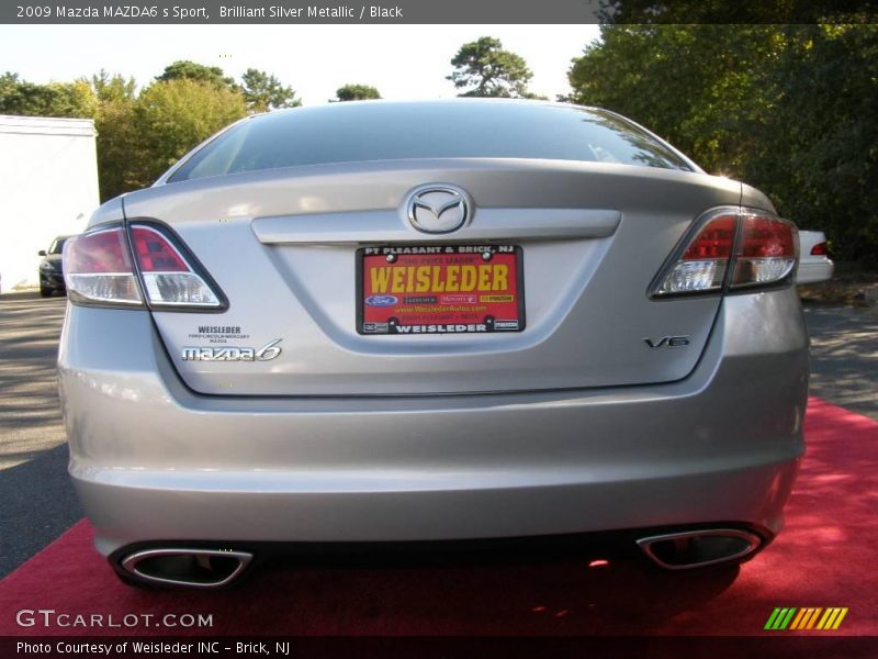 Brilliant Silver Metallic / Black 2009 Mazda MAZDA6 s Sport