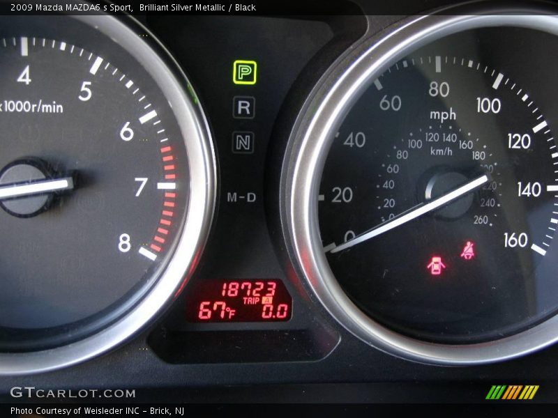 Brilliant Silver Metallic / Black 2009 Mazda MAZDA6 s Sport