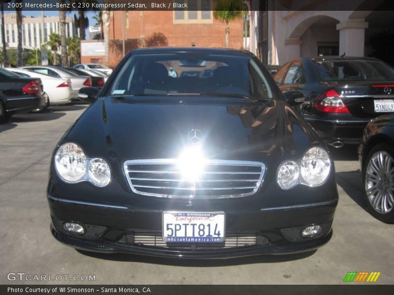 Black / Black 2005 Mercedes-Benz C 230 Kompressor Sedan