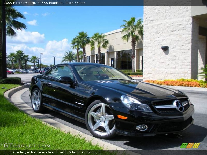 Black / Stone 2009 Mercedes-Benz SL 550 Roadster