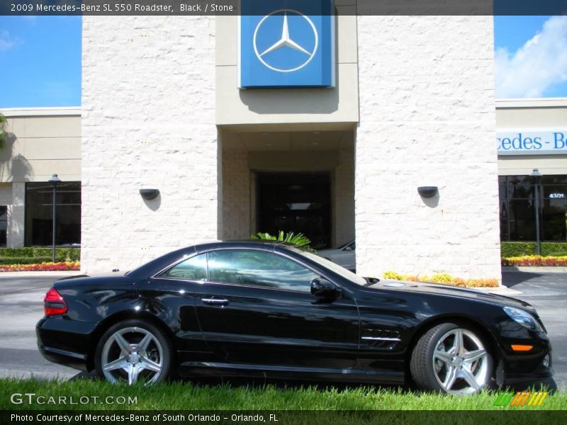 Black / Stone 2009 Mercedes-Benz SL 550 Roadster