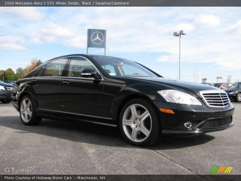 Black / Savanna/Cashmere 2009 Mercedes-Benz S 550 4Matic Sedan