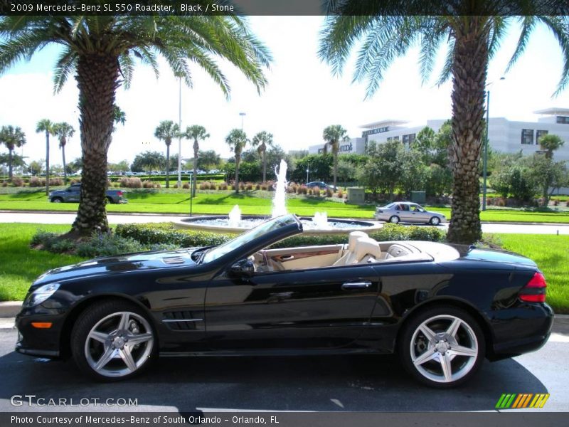 Black / Stone 2009 Mercedes-Benz SL 550 Roadster