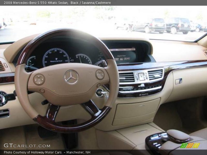 Black / Savanna/Cashmere 2009 Mercedes-Benz S 550 4Matic Sedan