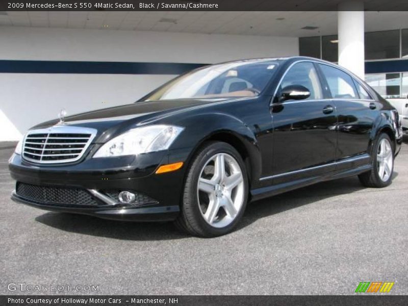 Black / Savanna/Cashmere 2009 Mercedes-Benz S 550 4Matic Sedan