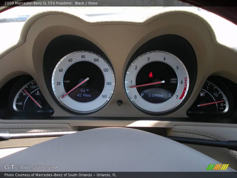 Black / Stone 2009 Mercedes-Benz SL 550 Roadster